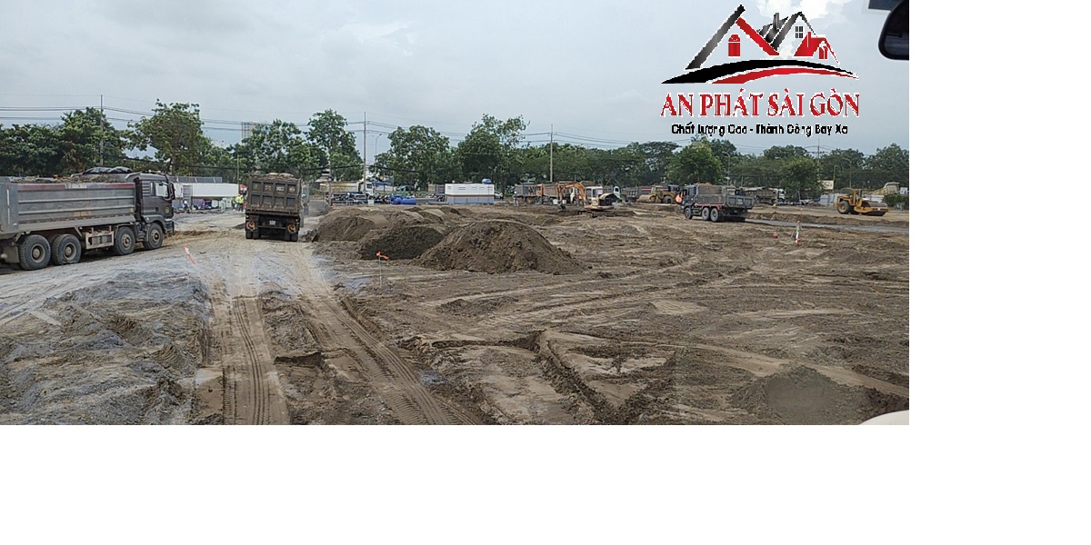 Một công trình bên công ty đang cung cấp cát